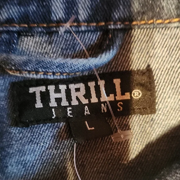 Women Thrill Blue Denim Jacket with Fringe - Picture 3 of 13